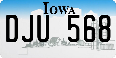 IA license plate DJU568