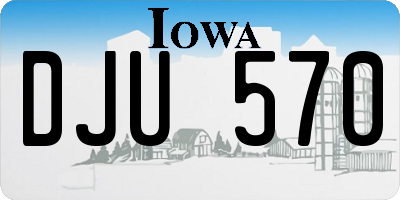 IA license plate DJU570