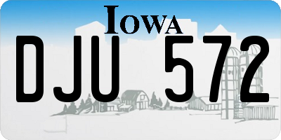 IA license plate DJU572