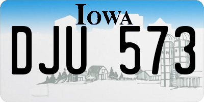 IA license plate DJU573