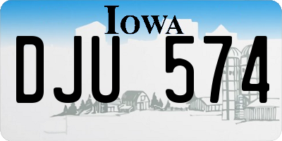IA license plate DJU574