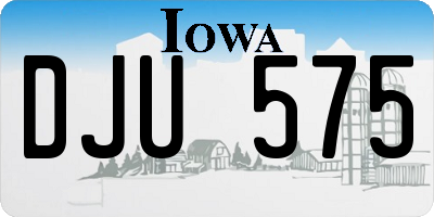 IA license plate DJU575