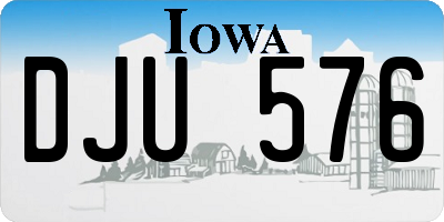 IA license plate DJU576