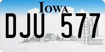 IA license plate DJU577
