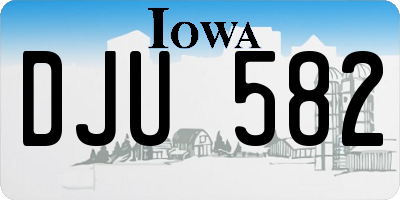 IA license plate DJU582
