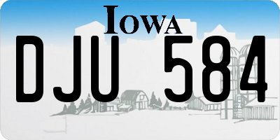IA license plate DJU584