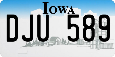 IA license plate DJU589