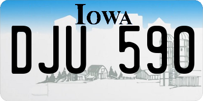 IA license plate DJU590