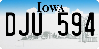 IA license plate DJU594