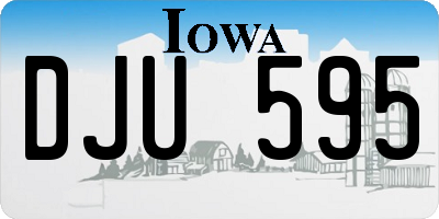 IA license plate DJU595