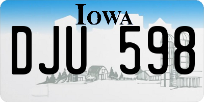 IA license plate DJU598
