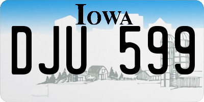 IA license plate DJU599