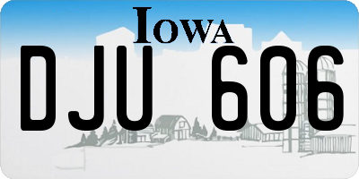 IA license plate DJU606