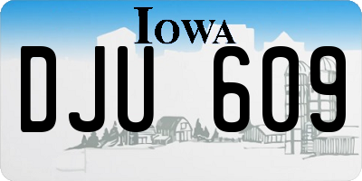 IA license plate DJU609