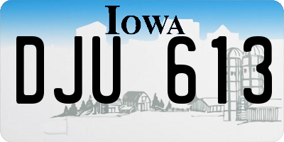 IA license plate DJU613
