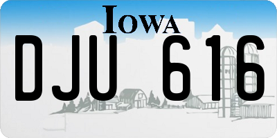 IA license plate DJU616