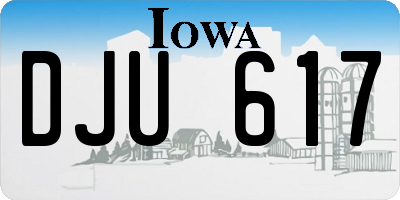 IA license plate DJU617