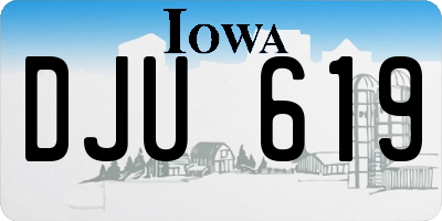 IA license plate DJU619