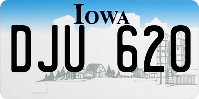 IA license plate DJU620