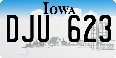 IA license plate DJU623
