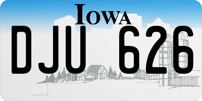 IA license plate DJU626