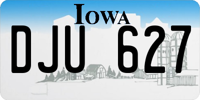 IA license plate DJU627