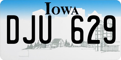 IA license plate DJU629