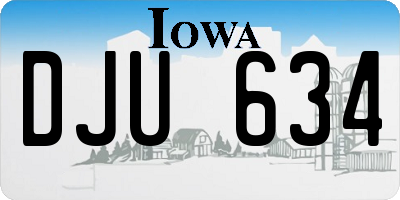 IA license plate DJU634
