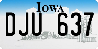IA license plate DJU637
