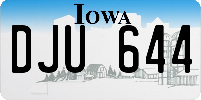 IA license plate DJU644