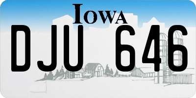 IA license plate DJU646