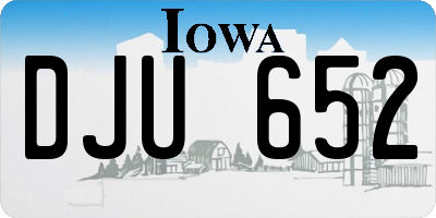 IA license plate DJU652