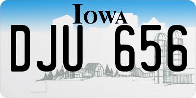 IA license plate DJU656