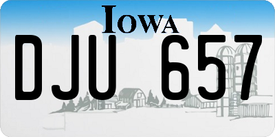 IA license plate DJU657