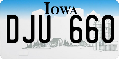 IA license plate DJU660