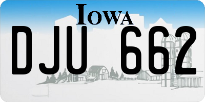 IA license plate DJU662
