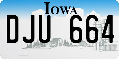IA license plate DJU664