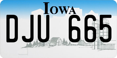 IA license plate DJU665