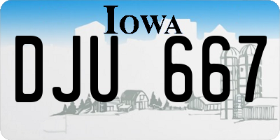 IA license plate DJU667