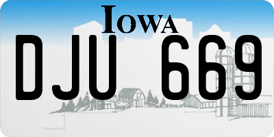 IA license plate DJU669