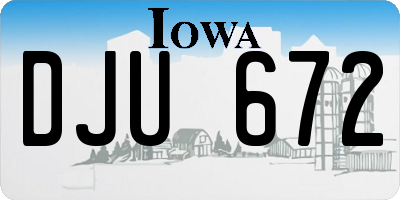 IA license plate DJU672