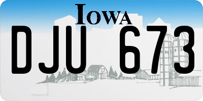 IA license plate DJU673