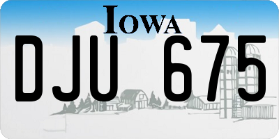 IA license plate DJU675