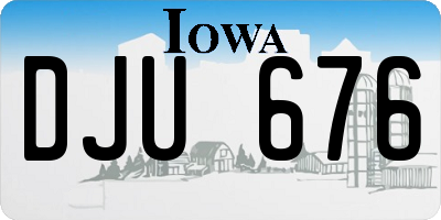 IA license plate DJU676