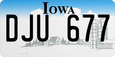 IA license plate DJU677