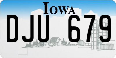 IA license plate DJU679