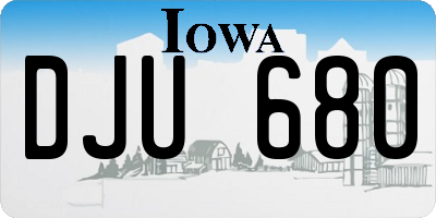 IA license plate DJU680