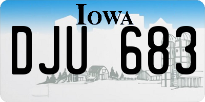 IA license plate DJU683