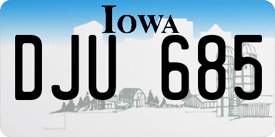 IA license plate DJU685