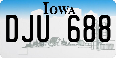 IA license plate DJU688